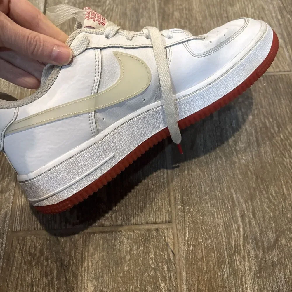Nike Air Force 1 Thank You Plastic Bag White/Red Youth Size 6
